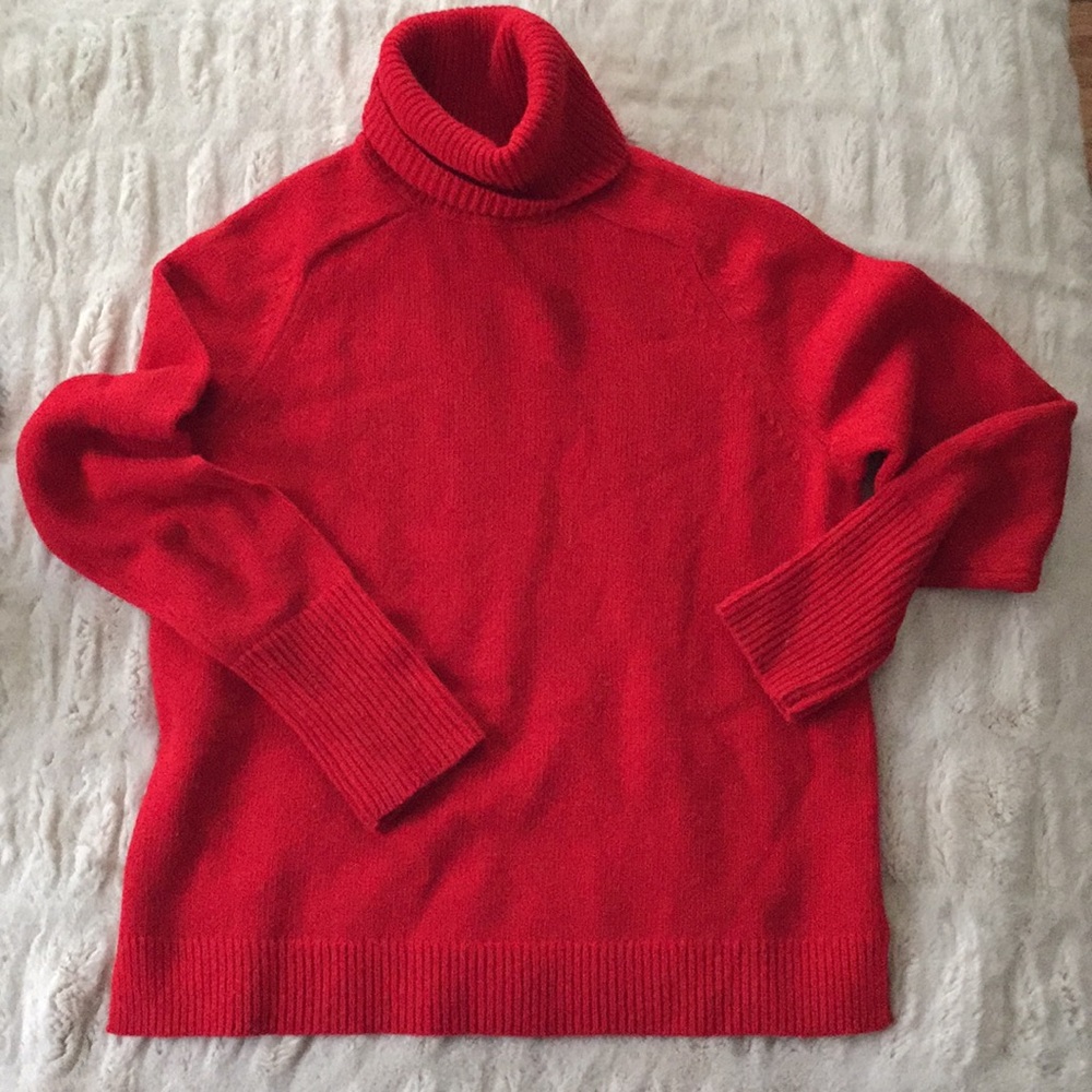 JCrew wool and cashmere red sweater